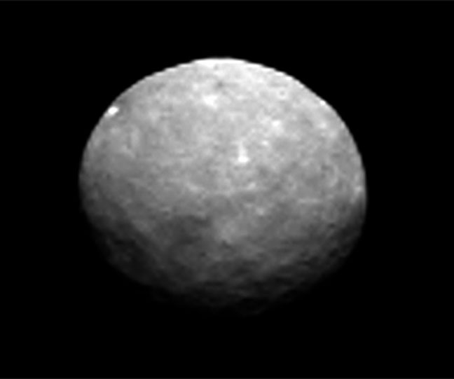 Click to enlarge white spot on Ceres
