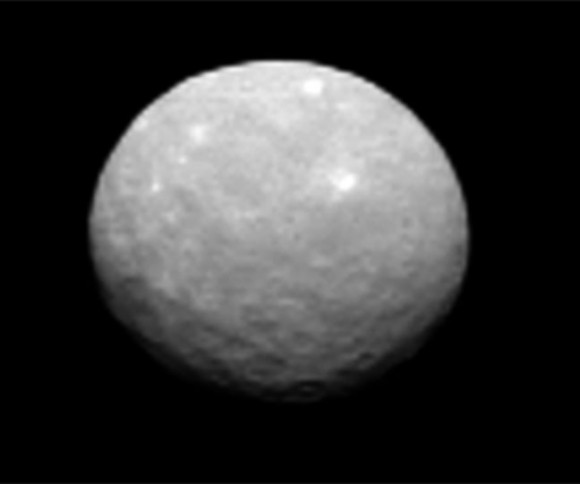 Click to enlarge white spot on Ceres