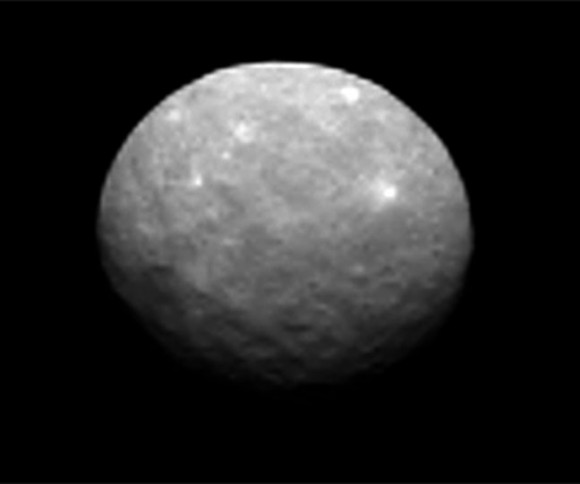 Click to enlarge white spot on Ceres