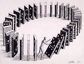 falling dominoes