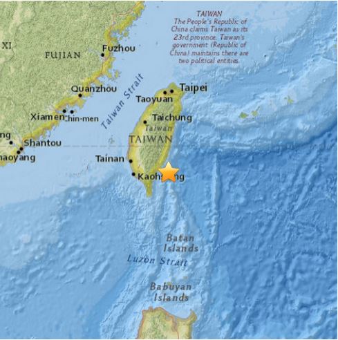 Click to enlarge Taitung Quake_130215