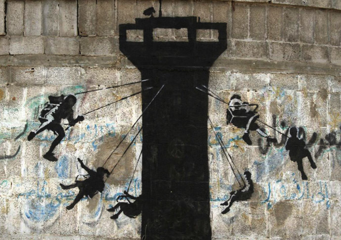Click to enlarge banksy in gaza