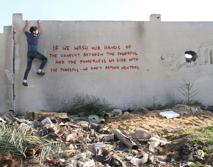 Click to enlarge banksy in gaza