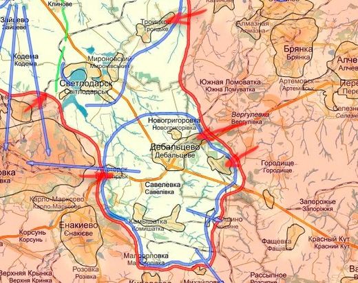 Click to enlarge Debaltsevo