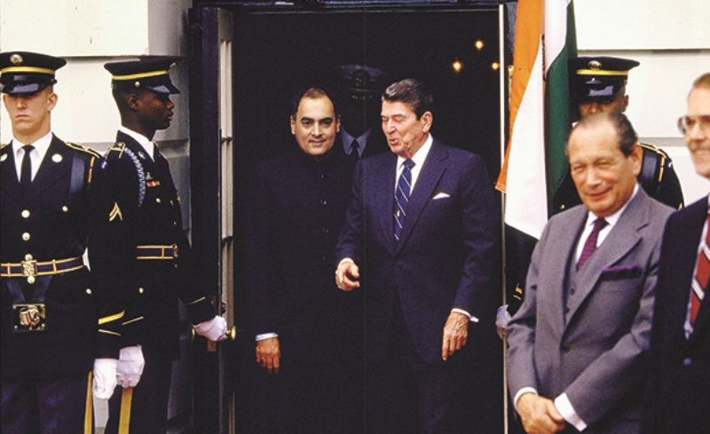 Image result for rajiv gandhi and ronald reagan