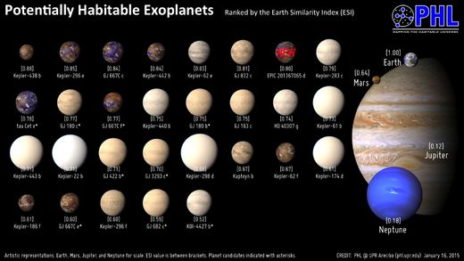 Potentially habitable exoplanets
