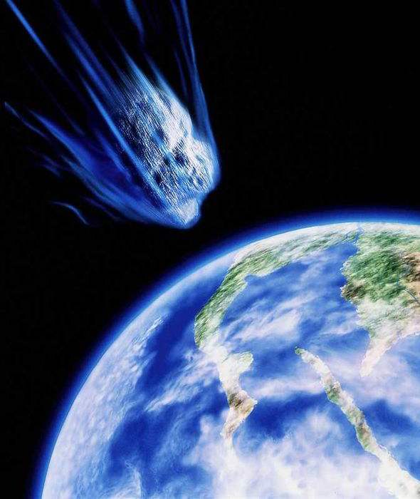 Click to enlarge An artist's impression of an asteroid impact