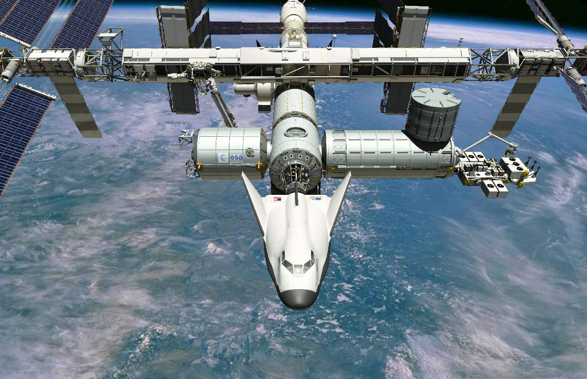 Space Systems Dream Chaser spacecraft attached to the International Space Station.