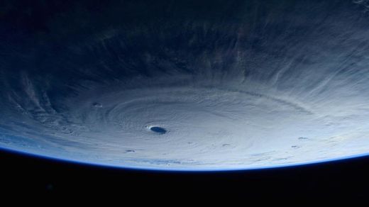 Typhoon Maysak from sky