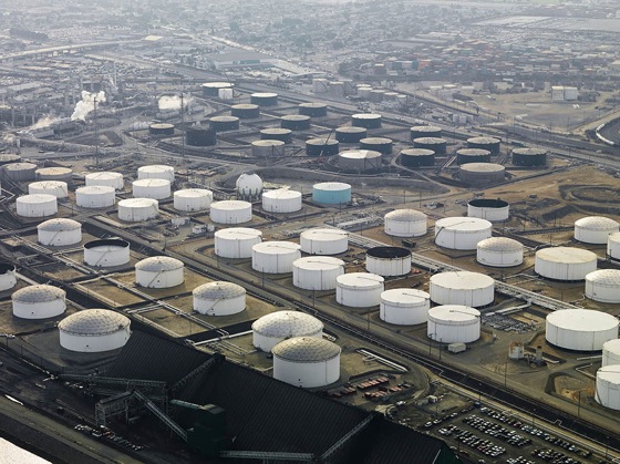 Oil storage tanks in Cushing, Oklahoma