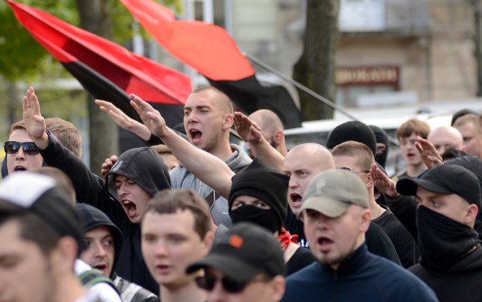 Click to enlarge Ukrane Right Sector Supporters