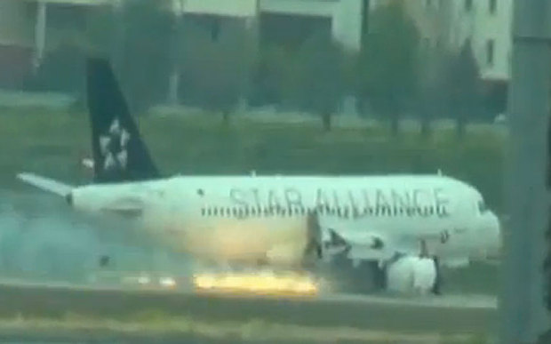 turkish airlines engine fire