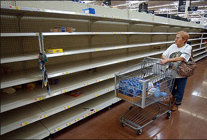 empty grocery store, prepping