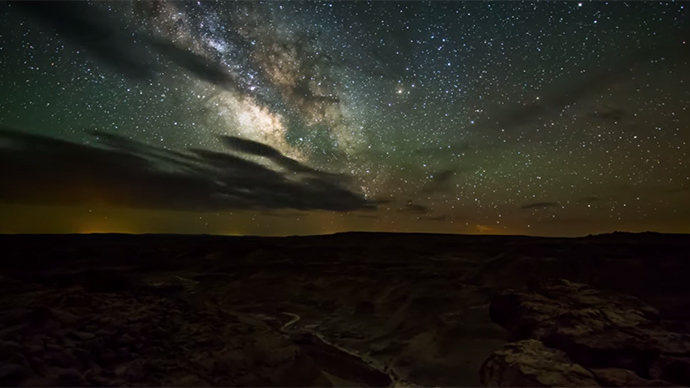 Night sky video