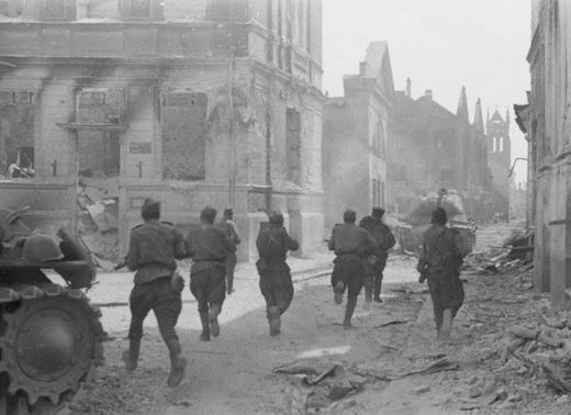 Click to enlarge Soviet soldiers Jelgava, Latvia 1944