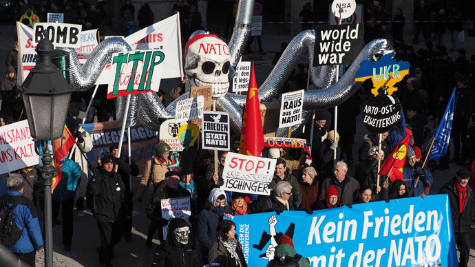 anti NATO rally in Munich
