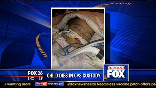 child dies CPS custody