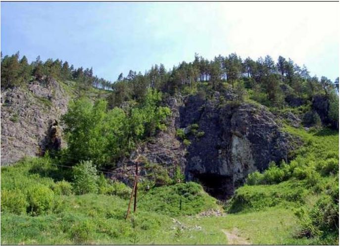 Click to enlarge The Denisovan cave in Siberia