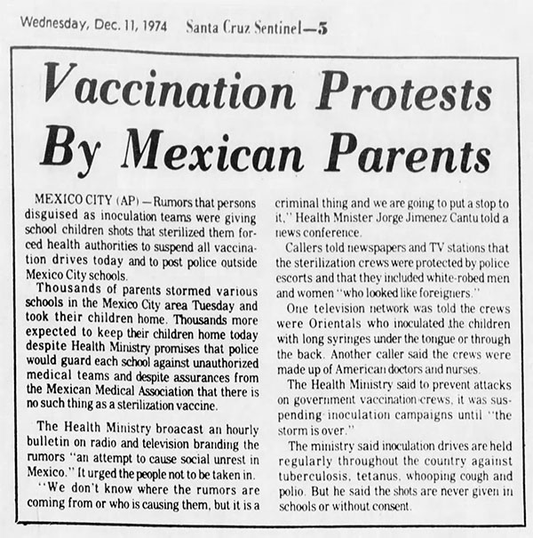vaccination protests mexican parents