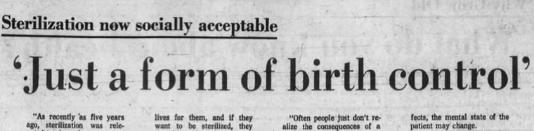sterilization birth control