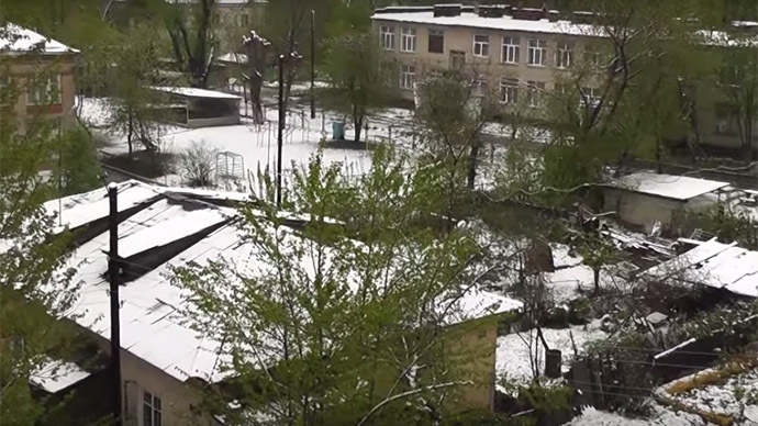 May snowfall in Chelyabinsk
