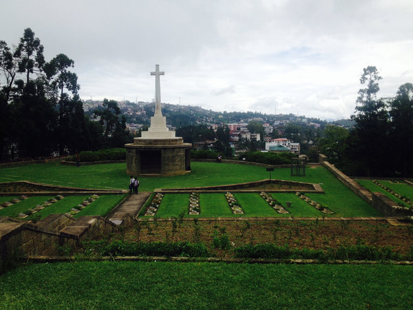 A military cemetery in Kohima, India