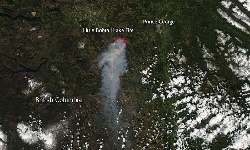 little bobtail lake fire, British columbia