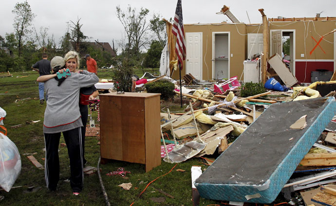 Tornado damage in Texas