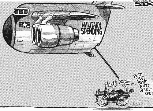 Military spending cartoon