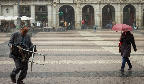 Madrid hailstorm