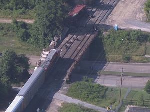 Click to enlarge train derailment