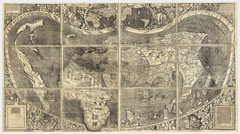 Click to enlarge World Map by Martin Waldseemüller