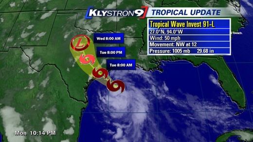 tropical storm bill trajectory