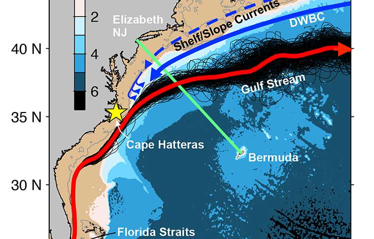 US northeast coast water temp