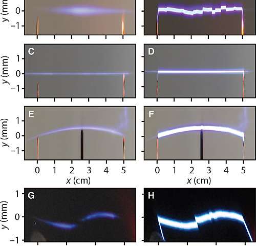 Click to enlarge Different shapes lightening discharge