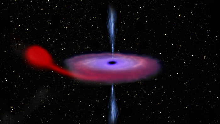 Click to enlarge Black hole with stellar companion