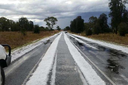 Freak hailstorm in Queensland