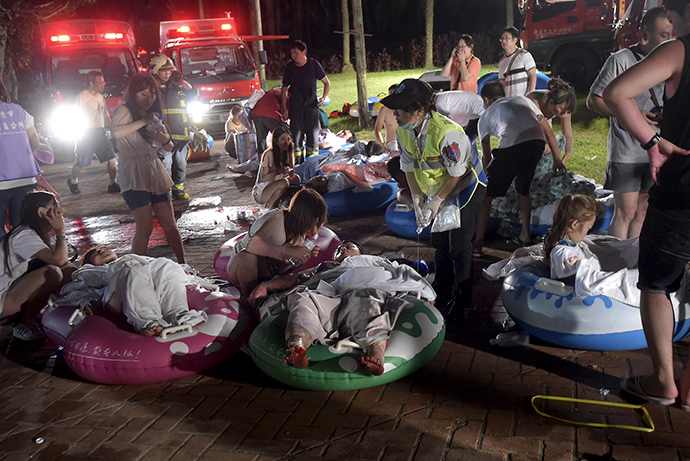 Click to enlarge Taiwan water park fire