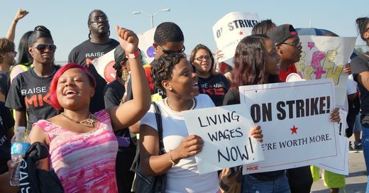 living wage protest