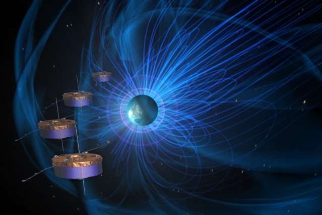 Click to enlarge European Space Agency Cluster II satellites