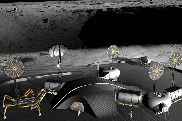 Robot moon base