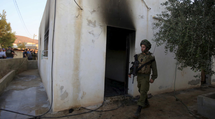 Click to enlarge Palestinian child arson attack
