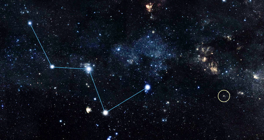 Click to enlarge location of the star HD 219134