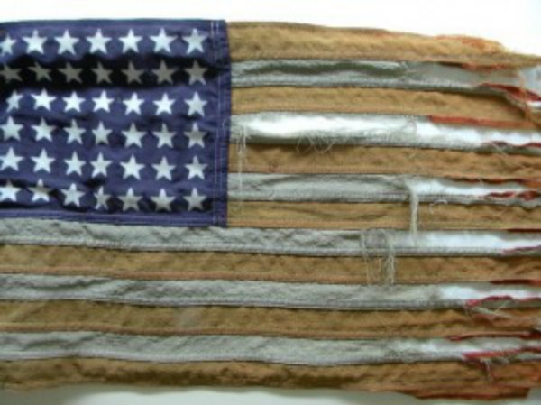 faded American flag