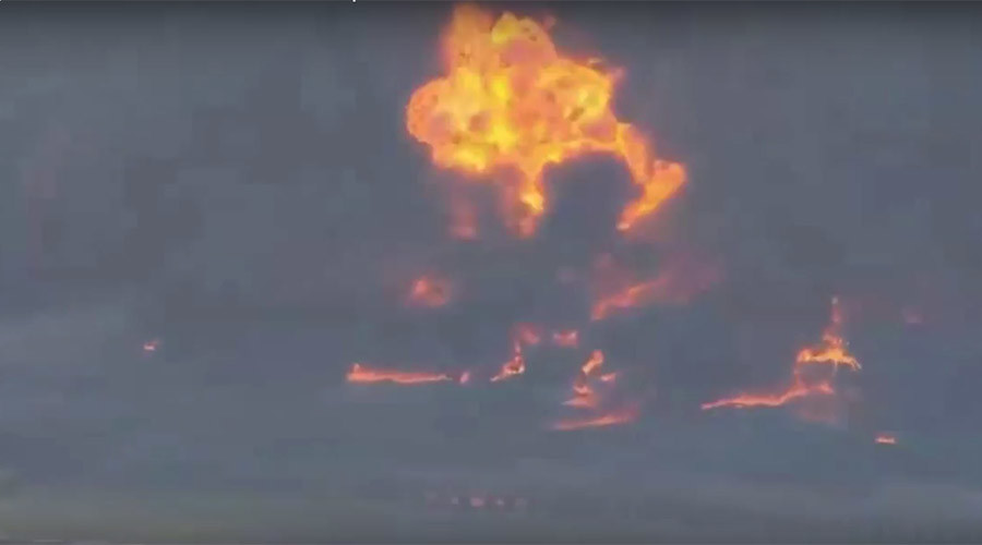 chemical plant fire in Conroe, Texas