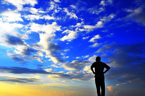 Looking at the sky