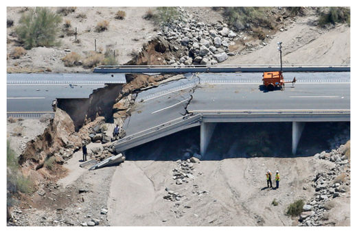 Click to enlarge Collapsed Bridge