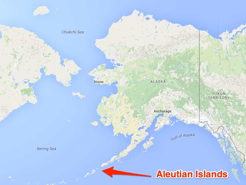 Click to enlarge Aleutian Islands