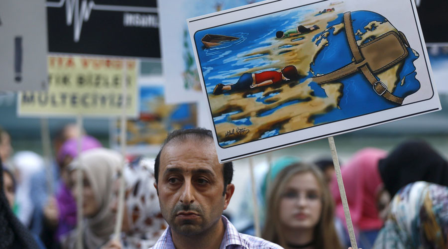Man with Poster