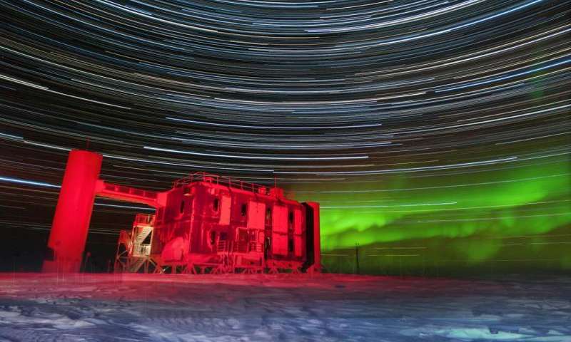 Click to enlarge A high-energy neutrino event